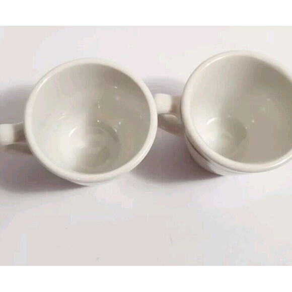 Vintage Jackson Custom China Mug Set Of Two White With Green & Brown flow  K9 - Picture 4 of 9